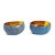 Blue Wash Coconut Candle Bowl For Sale - Image 4 of 6