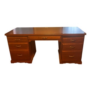 Solid Cherry Executive Desk For Sale