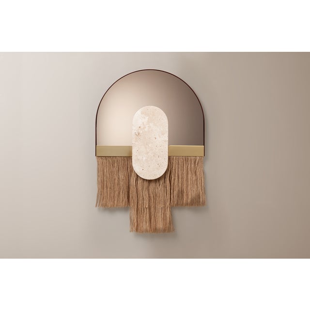 Not Yet Made - Made To Order Souk Ecru Shell Mirror by Dooq details For Sale - Image 5 of 5