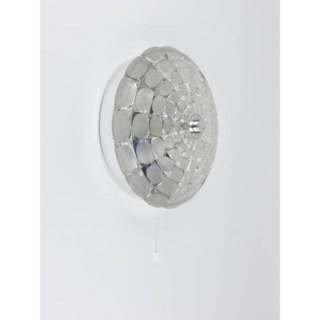Large Round Op Art Glass Flush Mount from Peill & Putzler, 1970s For Sale - Image 12 of 17