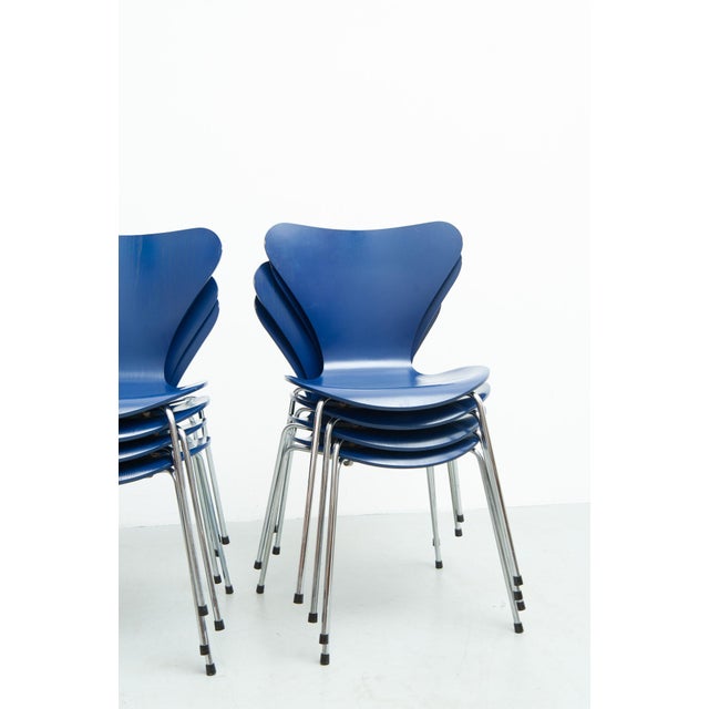 Wood Series 7 Chairs by Arne Jacobsen for Fritz Hansen, 1950s, Set of 8 For Sale - Image 7 of 12