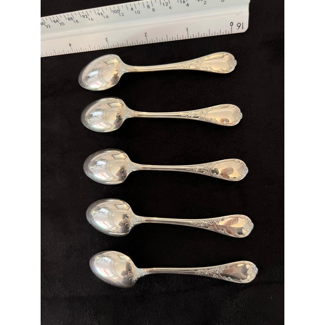 2020s Christofle Marly Silverplate Demitasse Spoons and 1 Sugar Spoon- 6 Pieces For Sale - Image 5 of 8