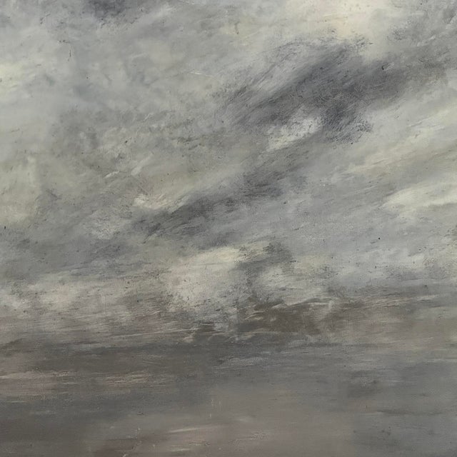 Mid Century Oil on Canvas by Francine Kerckx (1921-?) 'Stormy Seascape With Rocky Coast' For Sale - Image 12 of 17