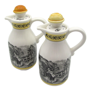 Villeroy & Boch Audun Ferme Vinegar & Oil Cruet Dispenser - A Pair