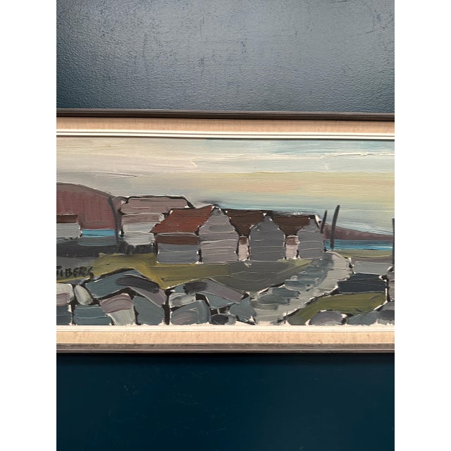 Bo Sjöberg, Coastal Village, 1960s, Oil on Canvas, Framed For Sale - Image 5 of 14