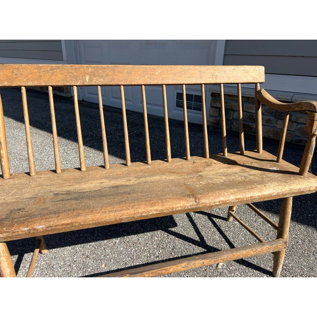 Beautiful old pine bench, long and narrow. Used to sit inside a Ralph Lauren store. 7 feet by 14 inches. Pick up only!...