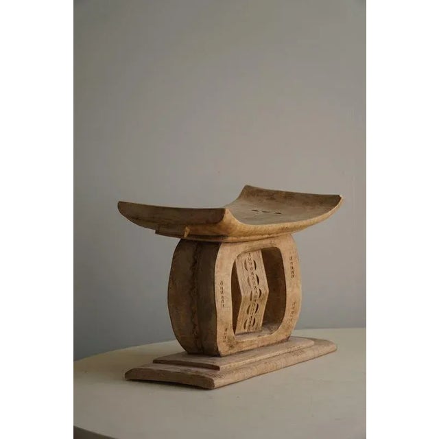 20th Century Wabi Sabi West African Hand Carved Hardwood Stool, 1970s For Sale - Image 9 of 12