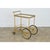 French Vintage Brass & Glass Trolley Serving Cart For Sale - Image 9 of 11