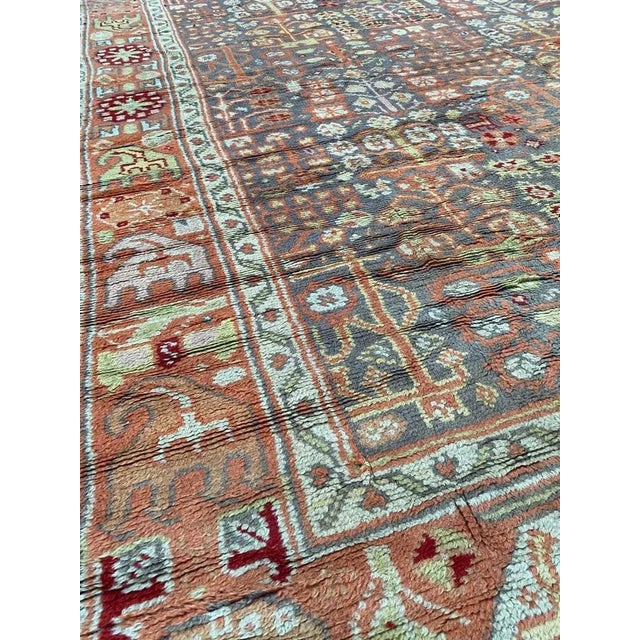 Large Antique Spanish Oushak Rug For Sale - Image 10 of 18