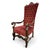 Wood Antique Victorian Carved Ornate Oversized Tufted Back Throne Chair Newly Reupholstered For Sale - Image 7 of 8