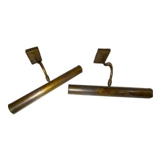 Pair of Robert Kime Picture Lights 18” For Sale