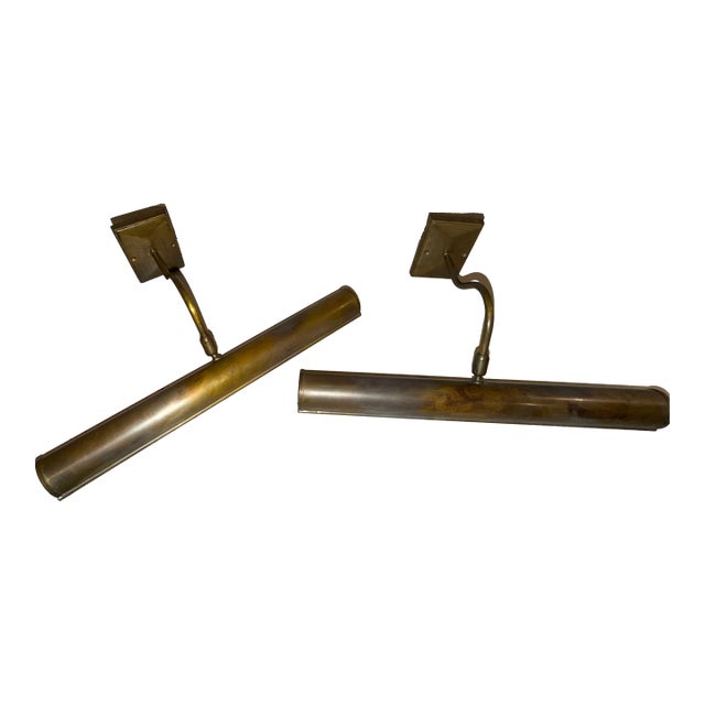 Pair of Robert Kime Picture Lights 18” For Sale