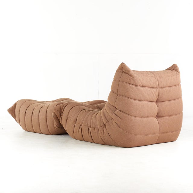 Michel Ducaroy for Ligne Roset Mid Century Togo Lounge Chair With Ottoman For Sale In Chicago - Image 6 of 12