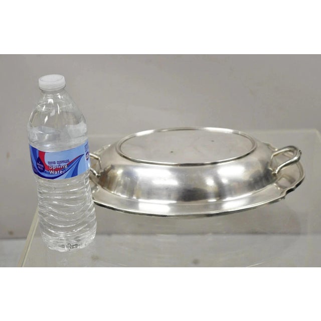Silver Mid 20th Century Wm Rogers 2272 Washington Silver Plated Victorian Lidded Vegetable Serving Dish For Sale - Image 8 of 9