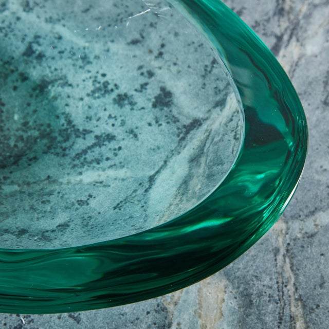 Oval Handblown Glass Bowl by Erwin Walter Burger for Fontana Arte, Italy 1950s For Sale - Image 15 of 18