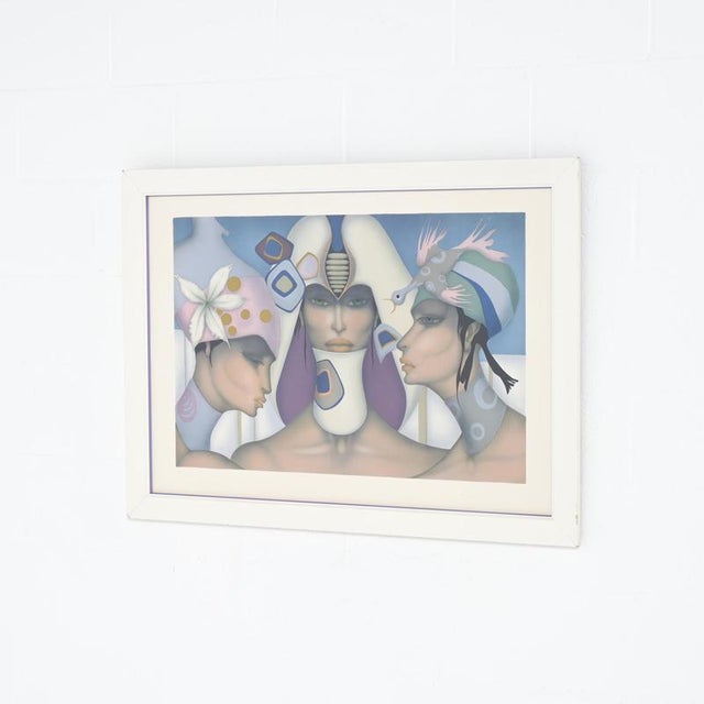 Jef Van Tuerenhout, Colored Lithograph, Framed For Sale - Image 3 of 15