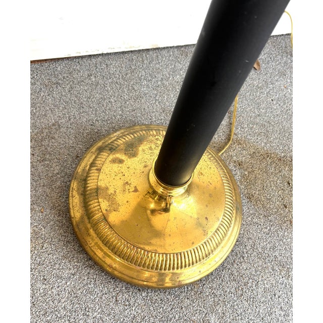 1960s Black/Brass Pinapple Post Floor Lamp For Sale - Image 5 of 5