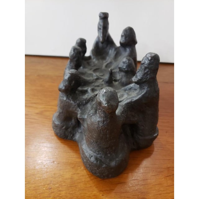 Realism Shay Rieger "The Supper" Cast Bronze Sculpture (l.e. #3/200) 20th Century For Sale - Image 3 of 7
