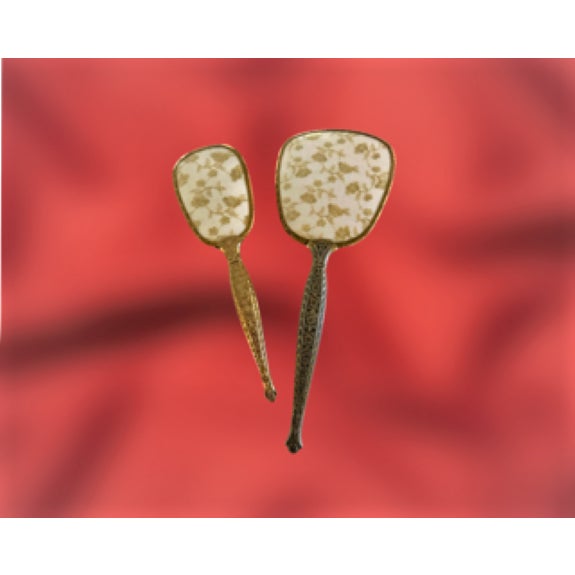 Vintage Gold Plated Filigree Brush and Mirror Set 2 Pieces Chairish