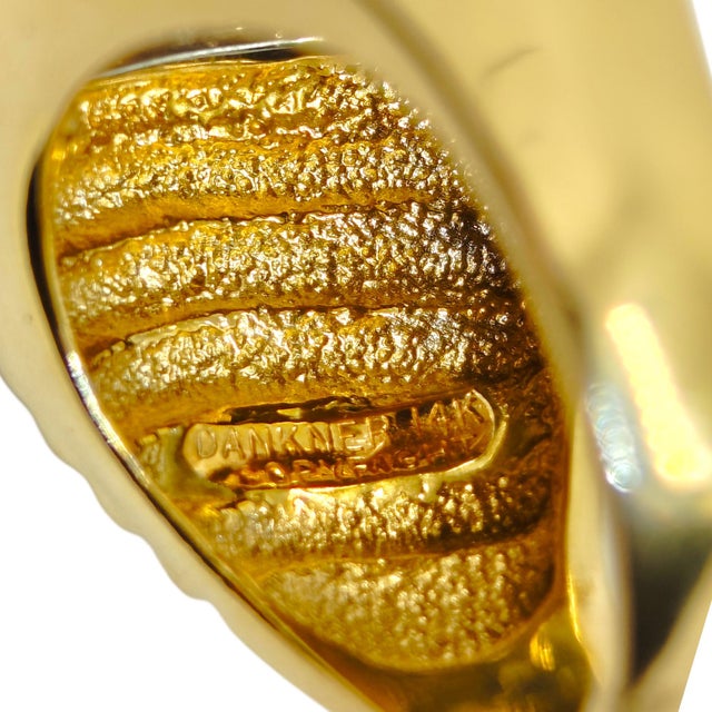 Vintage Dankner 14k Fluted Diamond Ring, Size 6.5 For Sale - Image 10 of 14