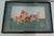 This is a vintage Chinese 3D shadowbox relief artwork depicting the traditional motif "Two Lions Playing with a Silk Ball"...
