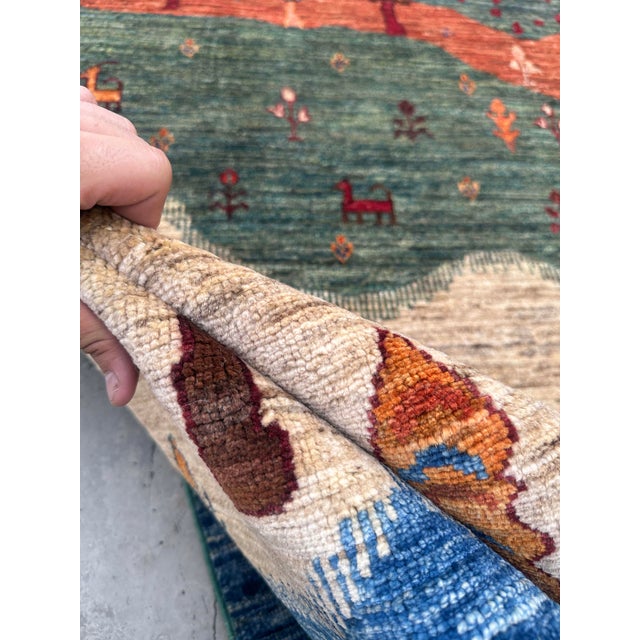 Ivory Light Soft Grey Beige Ivory Tree of Life Modern Designer Bidjar Turkish Style Wool Rug For Sale - Image 8 of 12