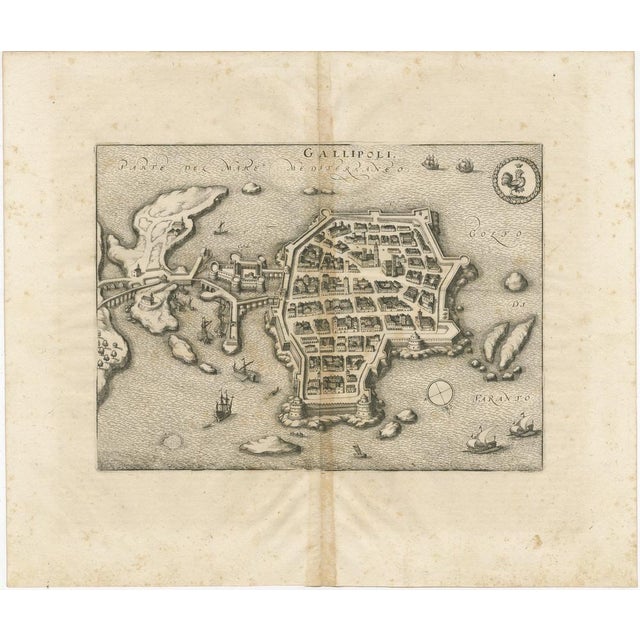 Engraved Birds-Eye Map by Mattheus Merian, 1688 For Sale - Image 3 of 7