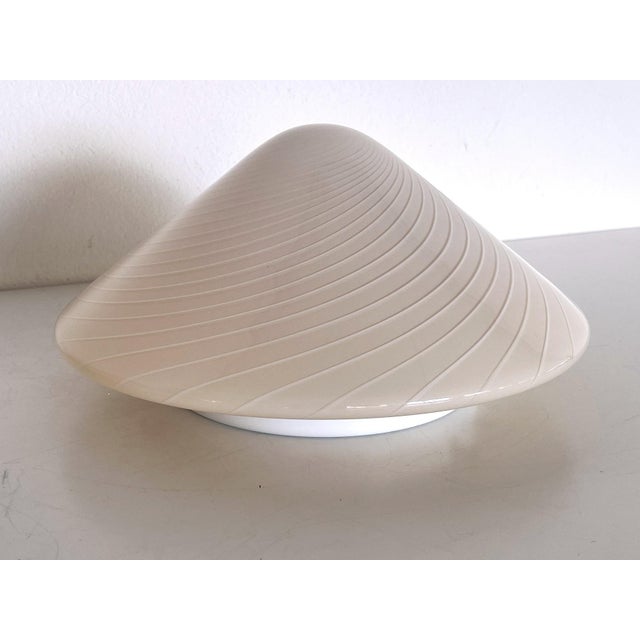 Mid-Century Modern Mid-Century Italian Murano Glass Flush Mount with Swirl Glass, 1970s For Sale - Image 3 of 17
