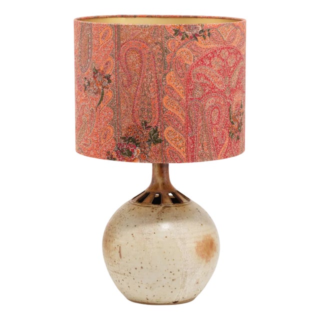 Handmade Ceramic Lamp, 1970s For Sale