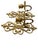 1970s Vintage Solid Brass Baroque Wall Sconces Pair -W/ Detachable Holders Heavyweight Made in India For Sale - Image 5 of 12