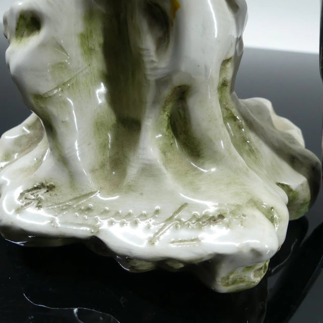 Blue Italian Ceramic Parrot by Guido Cacciapuoti, Italy, 1930s For Sale - Image 8 of 12