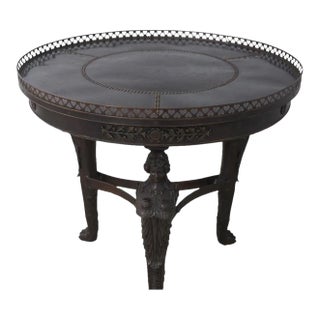 1990s Theodore Alexander Figural Bronze Center Table For Sale