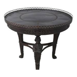 1990s Theodore Alexander Figural Bronze Center Table