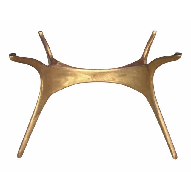 Mid-Century Modern Mid-Century Modern Organico Dining Table With Bronze Base For Sale - Image 3 of 4