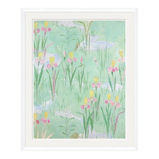 Fleurs Vertes II Art Print in White Frame by Paule Marrot For Sale