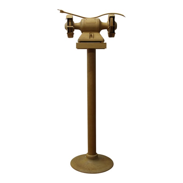 Carved Pine Wood Sculpture of Industrial Machine by Allen Adams For Sale