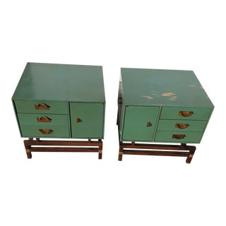 1950s Mid Century Modern Nightstands - a Pair For Sale