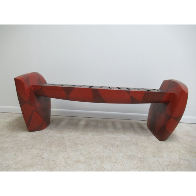 1990s Vintage Custom Joel Urruty Post Modern Bench Seat Settee For Sale - Image 9 of 13