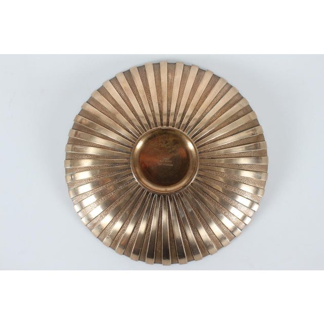 Large Art Deco Bronze Dish with Verdigris Green Patina, 1940s For Sale - Image 6 of 9