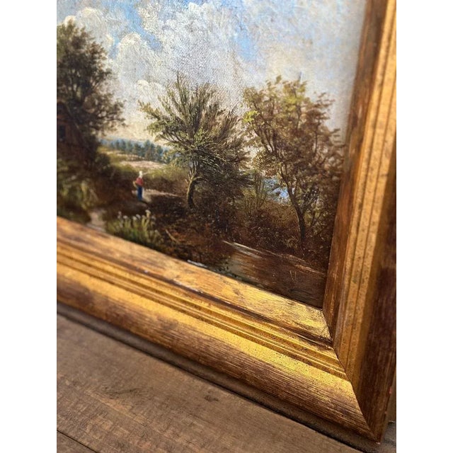 A beautiful original 19th century antique oil painting belonging to the Norwich School of Painting (UK, Norfolk region) c....