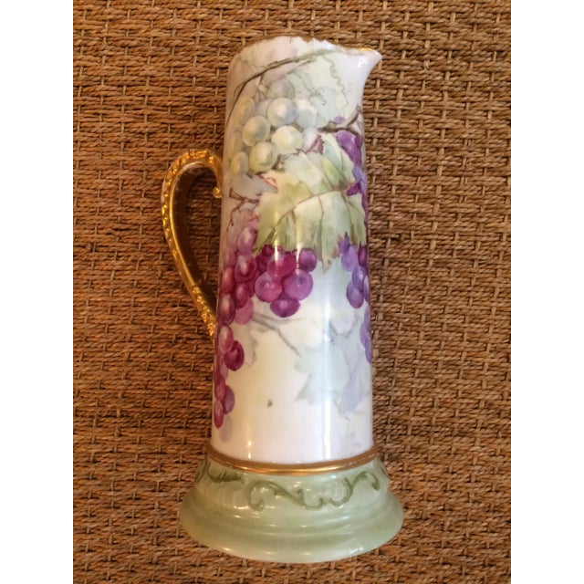 Antique Limoges Pitcher With Grape Motif For Sale In Atlanta - Image 6 of 6