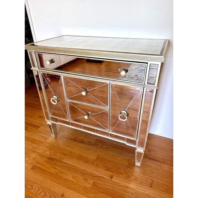 Horchow Collection Mirrored Dresser With 5 Drawers For Sale In Los Angeles - Image 6 of 10