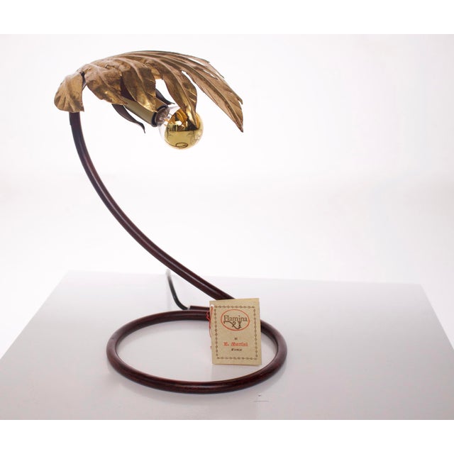 Golden Leaf Lamp, 1960s For Sale - Image 6 of 10