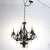 Gothic Vintage Ebonized & Gold Gilt Six-Light Foliate Form Crystal Chandelier C1940 For Sale - Image 3 of 7