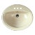 1972 Vintage American Standard Beige/Sand Colored Porcelain Drop-In Sink For Sale