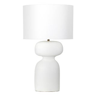 Bardot Metal Table Lamp, White For Sale