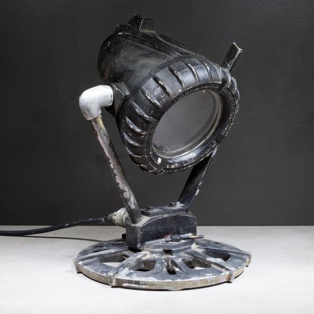 Metal Vintage Explosion-Proof Industrial Spotlight c.1940 For Sale - Image 7 of 13