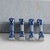 Vintage Blue & White Porcelain Chopstick Rests - Set of 4 For Sale - Image 9 of 10