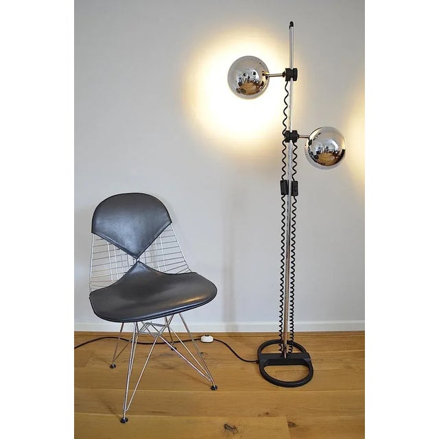 Silver Chrome Ball Floor Lamp From Staff, 1970s For Sale - Image 8 of 18