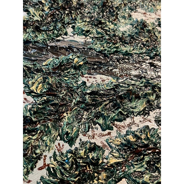Impressionist 1959 Andrew William Vachon s.j. "The Salmon Woman" Oil Canvas Impasto Painting For Sale - Image 3 of 7